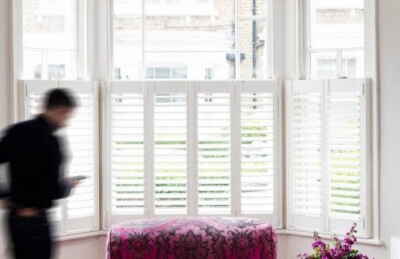 Cafe style shutters in Staines upon Thames 9